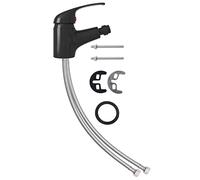 vidaXL Bathroom Bidet Mixer Tap Black Kitchen Deck Mounted Faucet Fixture