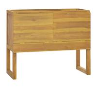 vidaXL Bathroom Cabinet 90X45X75cm Solid Wood Teak, Brown