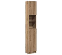 (artisian oak) vidaXL Bathroom Cabinet Cupboard Storage Rack Washer Shelf Engineered Wood