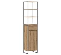 vidaXL Bathroom Cabinet Artisian Oak 40 x 30 x 180 cm Engineered Wood, Bathroom, Rectangular, Durable Design for Modern Spaces, 57 Feet, Non-Slip Mat and Accessories for Comfort and Safety
