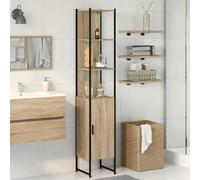 vidaXL Bathroom Cabinet Beige 33 x 33 x 185.5 cm Engineered wood