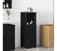 vidaXL Bathroom Cabinet Black 30 x 35 x 95 cm Engineered wood & Metal