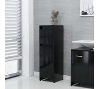 vidaXL Bathroom Cabinet Black Engineered Wood Home Cupboard Under Basin Unit