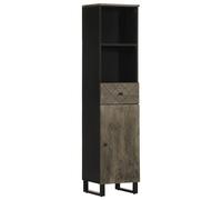 vidaXL Bathroom Cabinet Black 38x33x160 cm Solid Wood Mango