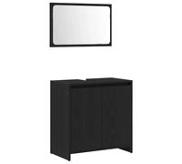 vidaXL Bathroom Cabinet Black Oak 60 x 33 x 60 cm Engineered Wood