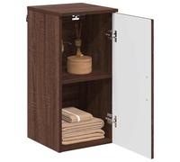 vidaXL Bathroom Cabinet Brown oak 30 x 31.5 x 61 cm Engineered wood, Bathroom Storage Solution, Modern Wall Cabinet with Ample Space, Elegant Organizer for Functional Indoor Furnishings