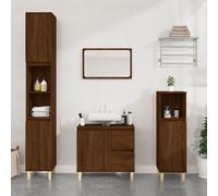 Vidaxl Bathroom Cabinet Brown Oak 30X30X100 Cm Engineered Wood, Brown