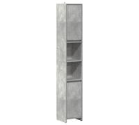 vidaXL Bathroom Cabinet Concrete Grey 30x30x183.5 cm Engineered Wood