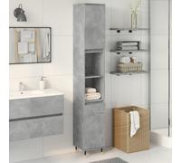 vidaXL Bathroom Cabinet Cupboard Vanity Unit Concrete Grey Engineered Wood