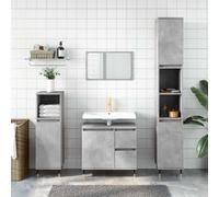vidaXL Bathroom Cabinet Concrete Grey 65x33x60 cm Engineered Wood