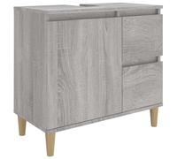 (grey sonoma) vidaXL Bathroom Cabinet Cupboard Washroom Storage Cabinet Engineered Wood