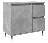 vidaXL Bathroom Cabinet Cupboard Vanity Unit Concrete Grey Engineered Wood