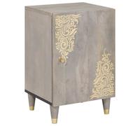 vidaXL Bathroom Cabinet Grey 38 x 33 x 58 cm Solid Mango Wood