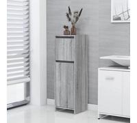 Vidaxl Bathroom Cabinet Grey Sonoma 30X30X95 Cm Engineered Wood