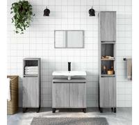 Vidaxl Bathroom Cabinet Grey Sonoma 58X33X60 Cm Engineered Wood