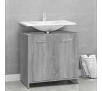 vidaXL Bathroom Cabinet Grey Sonoma 60x33x60 cm Engineered Wood