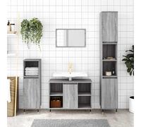 (grey sonoma) vidaXL Bathroom Cabinet Vanity Unit Storage Cabinet Cupboard Engineered Wood