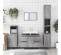 Vidaxl Bathroom Cabinet Grey Sonoma 80X33X60 Cm Engineered Wood