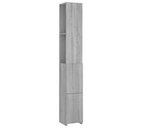 vidaXL Bathroom Cabinet in Grey Sonoma, Engineered Wood Construction, Features Ample Storage Space, Measuring 25x26.5x170 cm, Modern Style Design