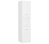 vidaXL Bathroom Cabinet in White - Wall-Mounted, Engineered Wood Construction with Sleek Design - Versatile and Easy to Clean