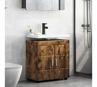 vidaXL Bathroom Cabinet Set TULUM Smoked Oak 60 x 34 x 63 cm