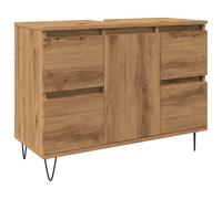 vidaXL Bathroom Cabinet Sink Cupboard Vanity Unit Artisan Oak Engineered Wood