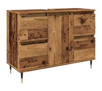 vidaXL Bathroom Cabinet Sink Cupboard Vanity Unit Old Wood Engineered Wood