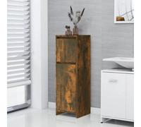 Vidaxl Bathroom Cabinet Smoked Oak 30X30X95 Cm Engineered Wood, Brown