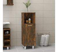 Vidaxl Bathroom Cabinet Smoked Oak 30X30X95 Cm Engineered Wood Bathroom Cabinets