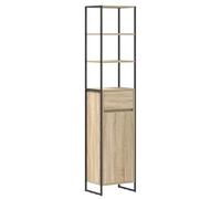 vidaXL Bathroom Cabinet Sonoma 40 x 30 x 180 cm Engineered Wood, Bathroom, Rectangular, Durable Design for Modern Spaces, 57 Feet, Non-Slip Mat and Accessories for Comfort and Safety