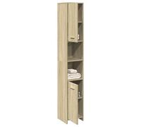 Vidaxl Bathroom Cabinet Sonoma Oak 30X30X183.5 Cm Engineered Wood