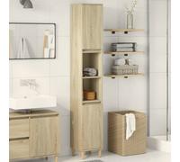 Vidaxl Bathroom Cabinet Sonoma Oak 30X30X190 Cm Engineered Wood
