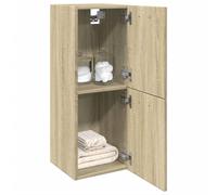vidaXL Bathroom Cabinet Storage Cabinet Vanity Unit Sonoma Oak Engineered Wood