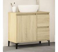 vidaXL Bathroom Cabinet Sonoma Oak 65x33x60 cm Engineered Wood