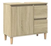 Bathroom Cabinet Storage Cupboard Sonoma Oak Engineered Wood vidaXL