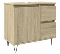 vidaXL Bathroom Cabinet Storage Cabinet Vanity Unit Sonoma Oak Engineered Wood