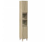 Vidaxl Bathroom Cabinet Sonoma Oak 30X30X190 Cm Engineered Wood
