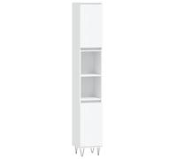vidaXL Bathroom Cabinet Vanity Unit Highboard Cupboard White Engineered Wood