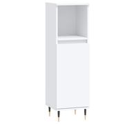 vidaXL Bathroom Cabinet Vanity Unit Highboard Cupboard White Engineered Wood