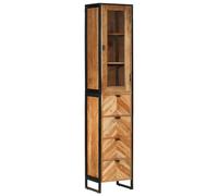 vidaXL Bathroom Cabinet Vanity Unit Storage Cupboard Iron & Solid Wood Acacia