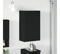 vidaXL Bathroom Cabinet Wall-mounted with Door Black 39 x 23.5 x 65 cm
