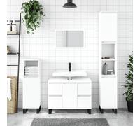 Bathroom Cabinet Vanity Unit Storage Cabinet Cupboard Engineered Wood vidaXL