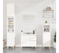 vidaXL Bathroom Cabinet White 30x30x100 cm Engineered Wood