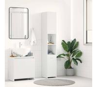 vidaXL Bathroom Cabinet White 30x30x183.5 cm Engineered Wood