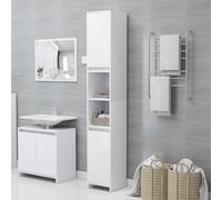 Vidaxl Bathroom Cabinet White 30X30X183.5 Cm Engineered Wood