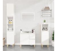 Vidaxl Bathroom Cabinet White 30X30X190 Cm Engineered Wood, White