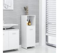 vidaXL White Engineered Wood Bathroom Cabinet Under Basin - 30x30x95 cm, 1 Door, 3 Compartments (802588)