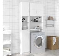 Vidaxl Bathroom Cabinet White 32X25.5X190 Cm Engineered Wood, White