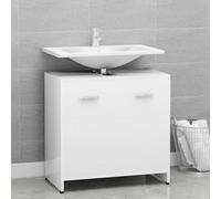 vidaXL Bathroom Cabinet White Engineered Wood Washroom Cupboard Under Basin