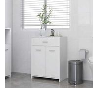 vidaXL Bathroom Cabinet White Engineered Wood Washroom Wall Mirror Furniture